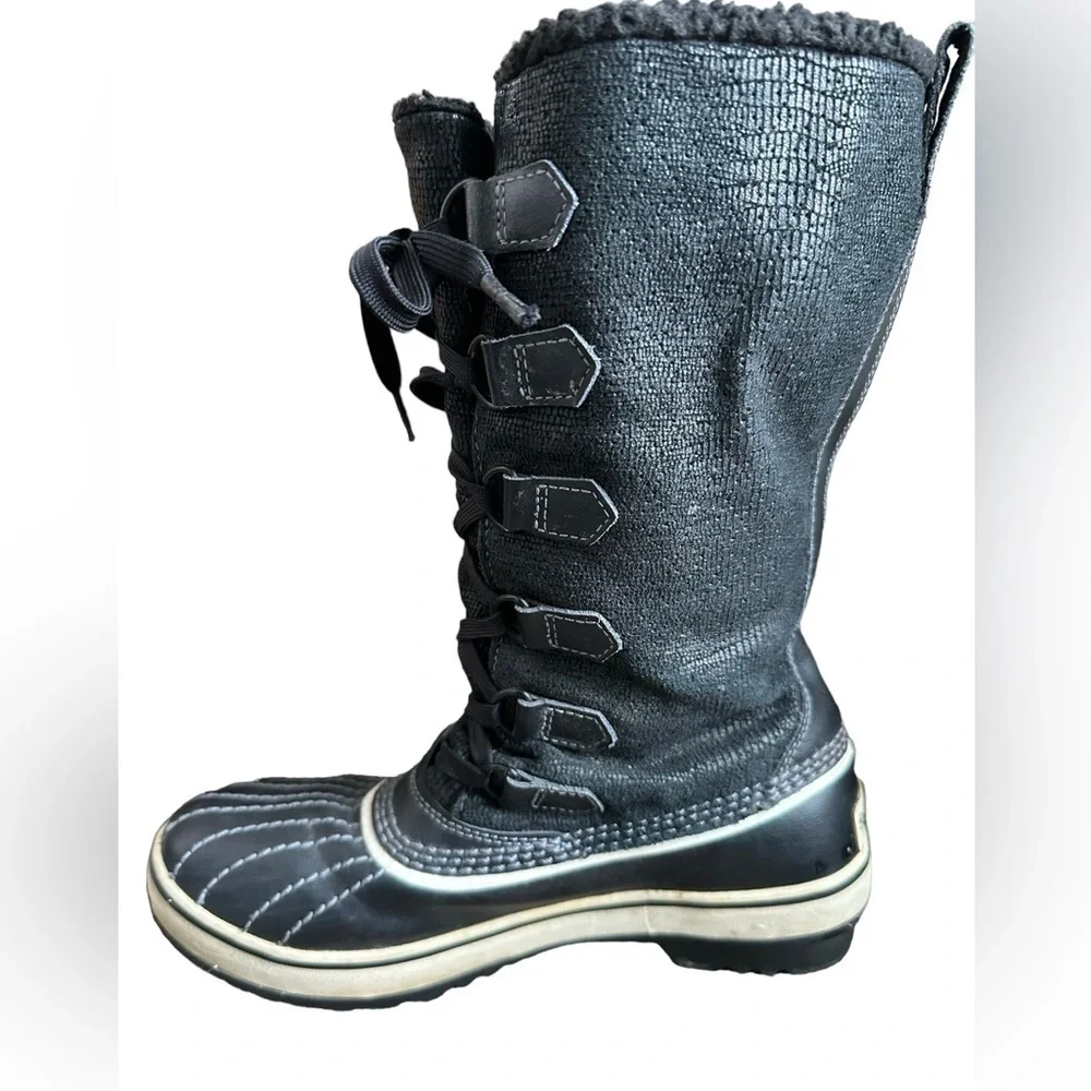 SOREL TIVOLI Women's WATERPROOF Mid-Calf WINTER BOOTS NL 1907-010 Black 6.5 - Picture 5 of 11